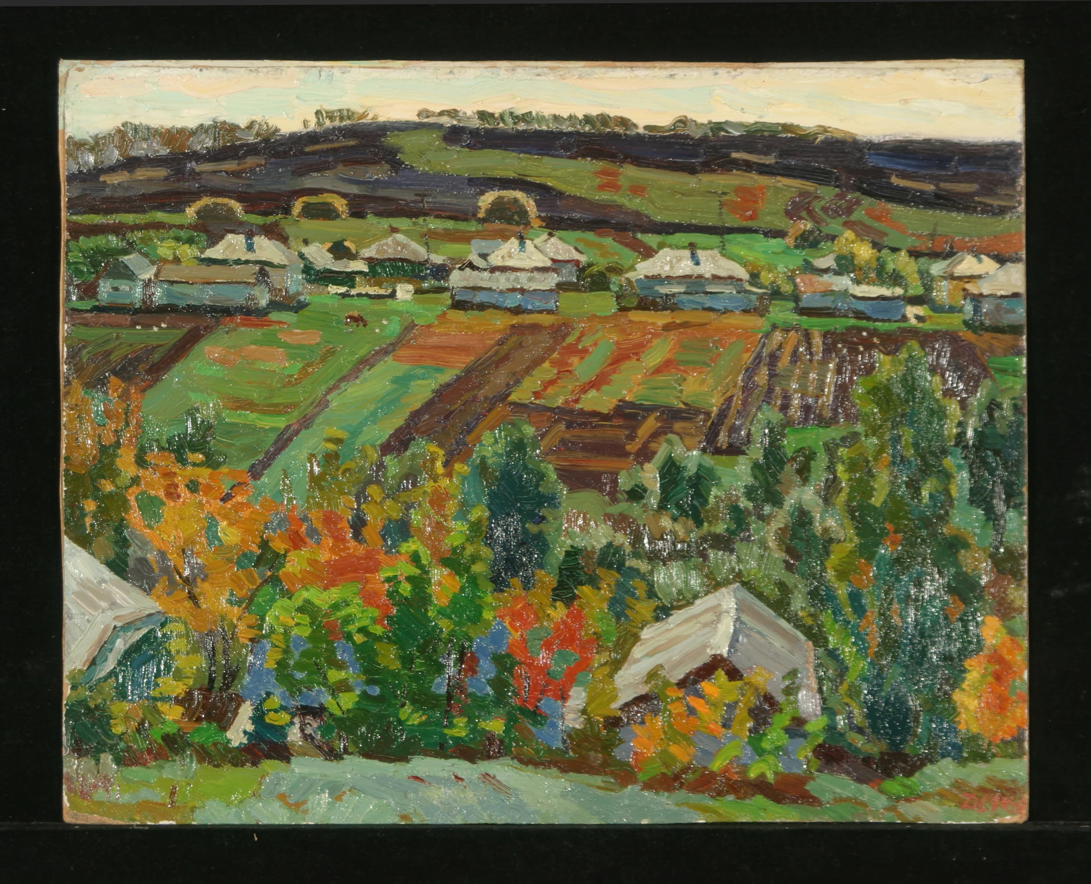 October in the Village of Pershino by Yuri Petrovich Dyakov (1929–2008)