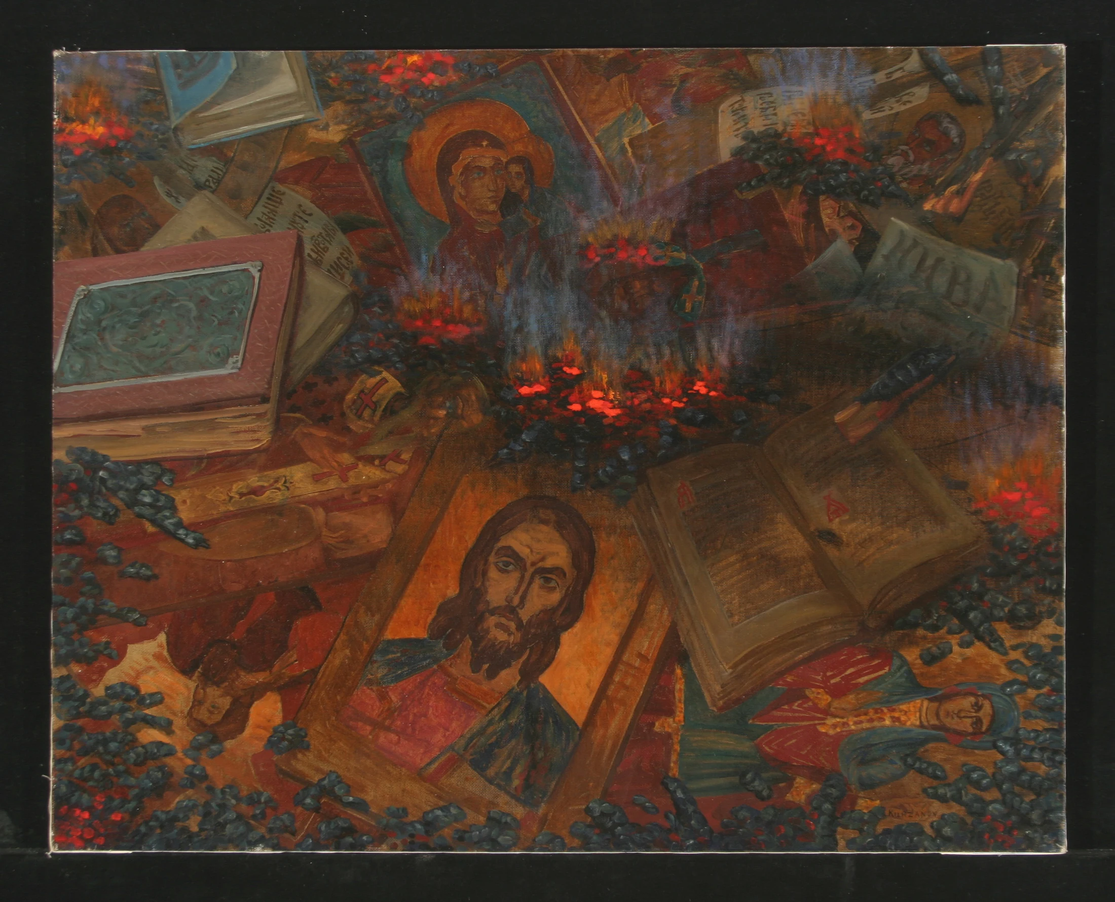 Fires of Russia by Alexander Mikhailovich Kurzanov (b. 1938)