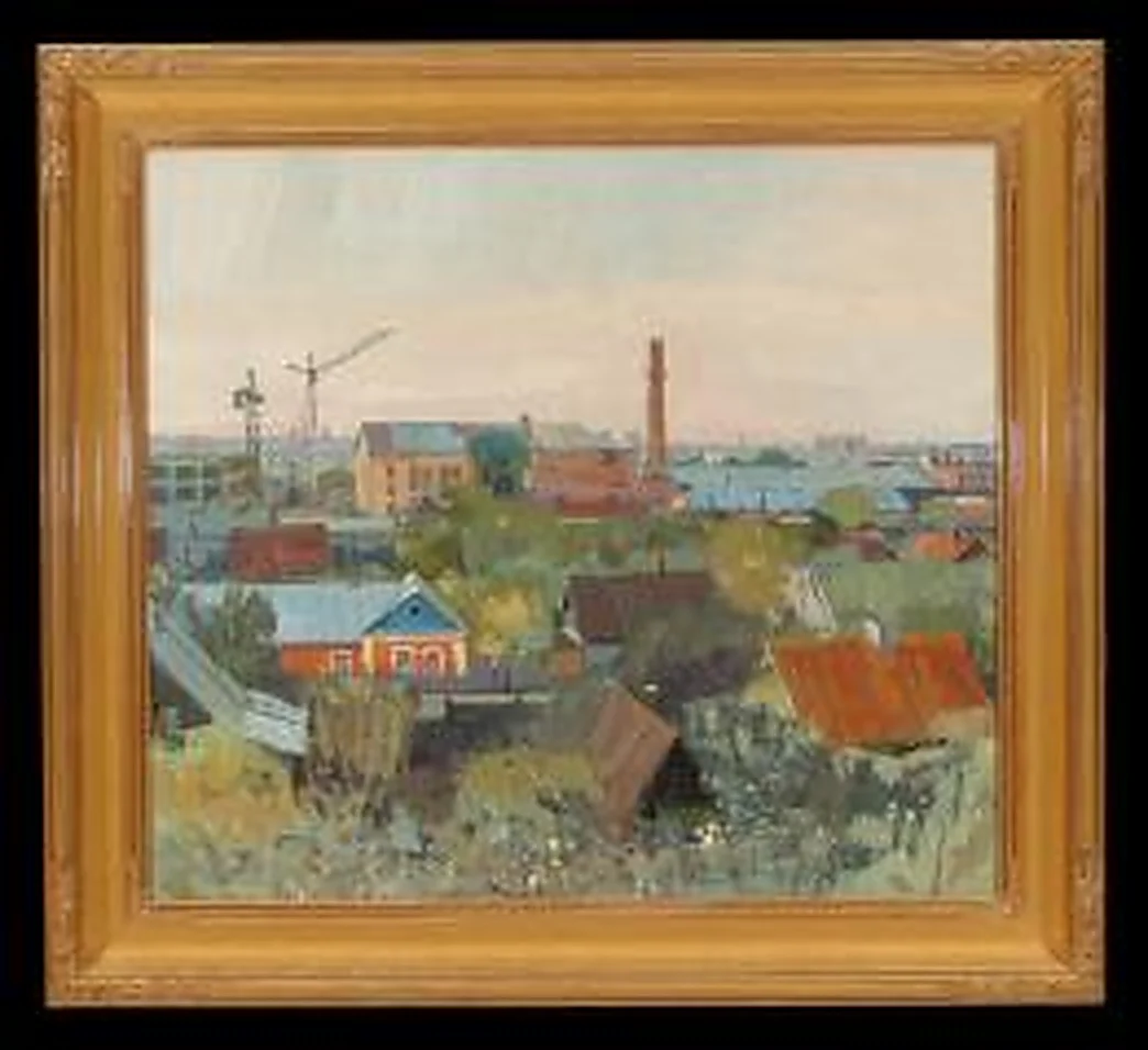 Old Myasokombinat by Viktor Petrovich Slushnik (b. 1926)