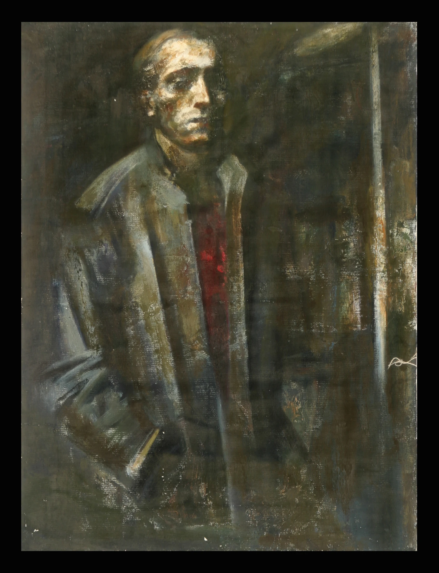 Portrait of a Man in the Shadow by Daud Magomedovich Akhriev (b. 1959)