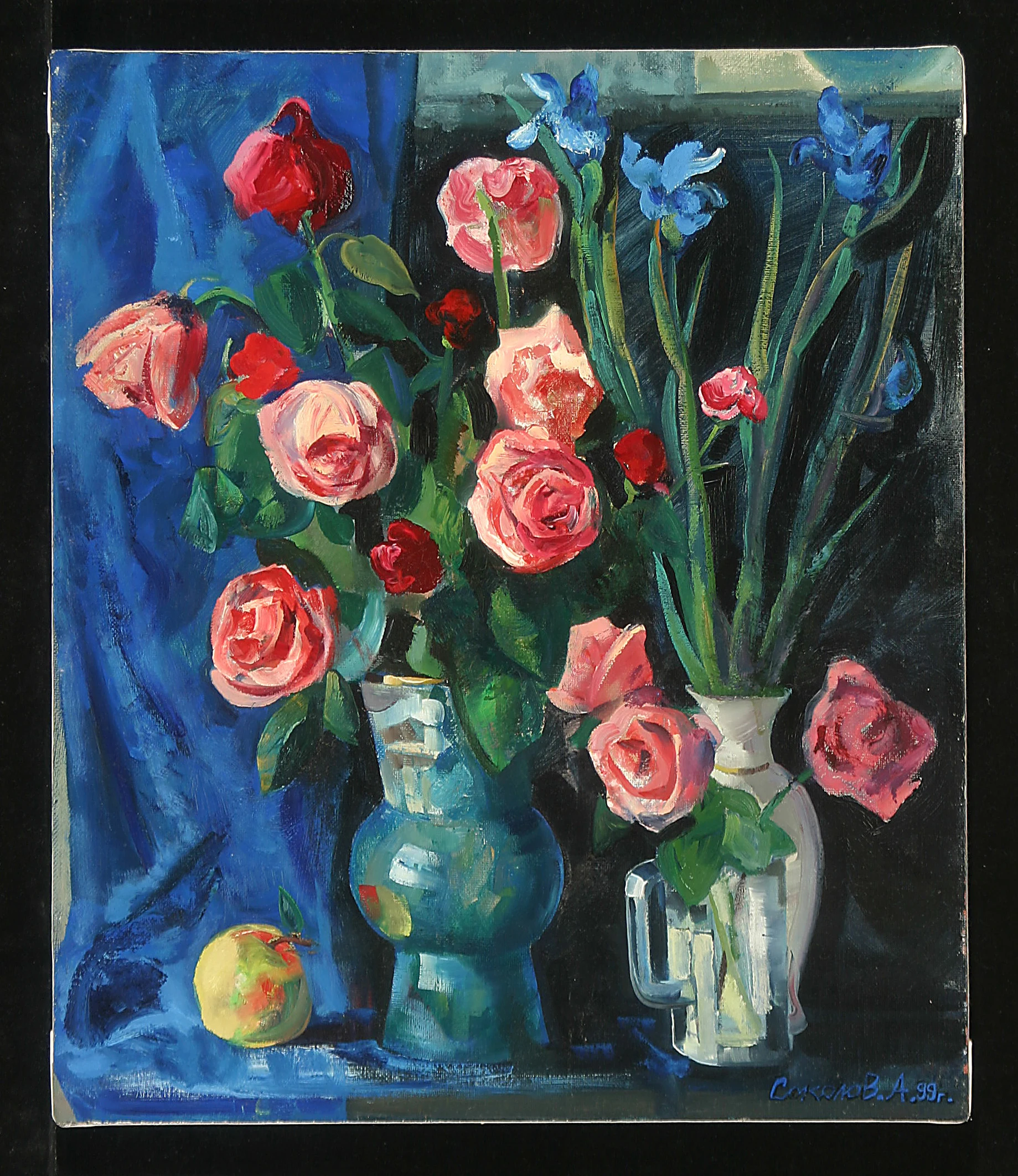 Scarlet Roses by Aleksei (Alosha) Leonidevich Sokolov (b. 1981)