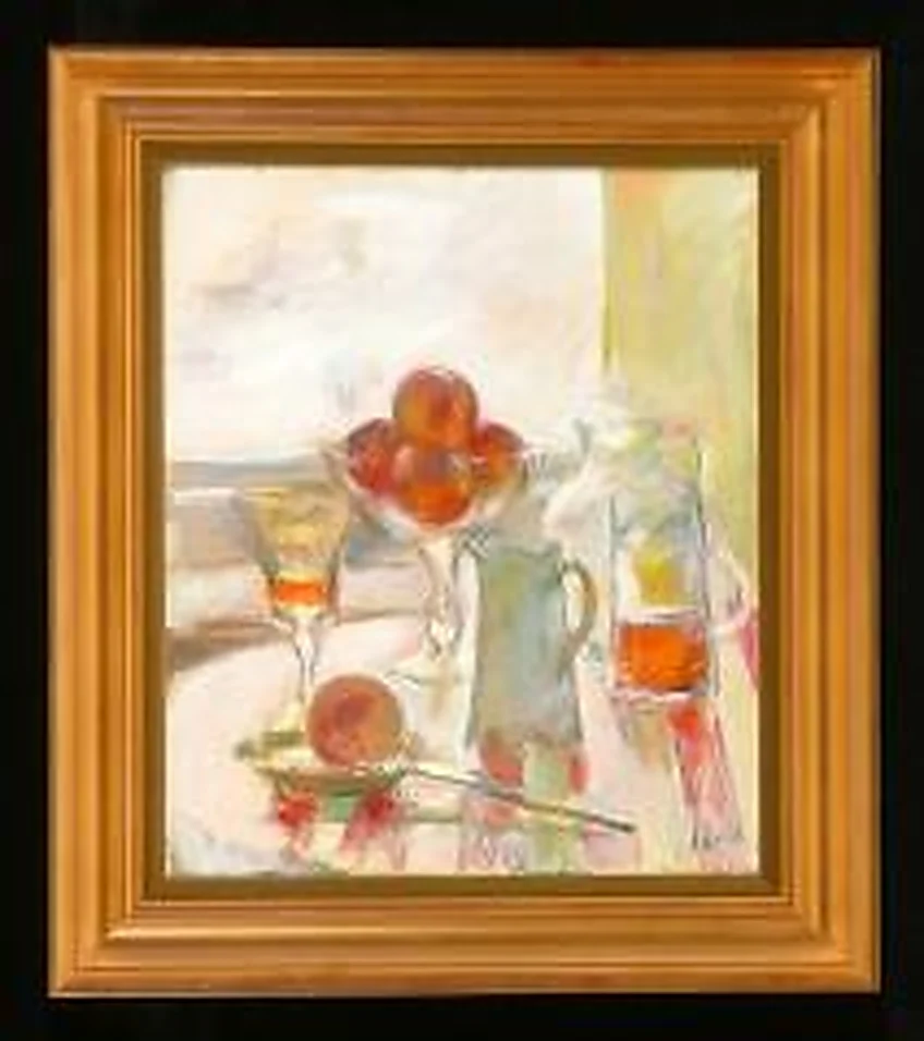 Peaches in the Vase by Alexander Nikolaevich Lavrov (b. 1955)