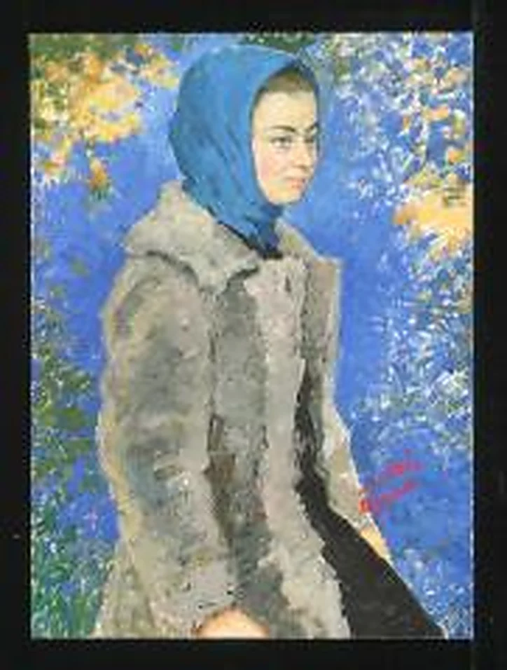 Girl in Blue by Nikolai Alekseevich Trunov (b. 1924)
