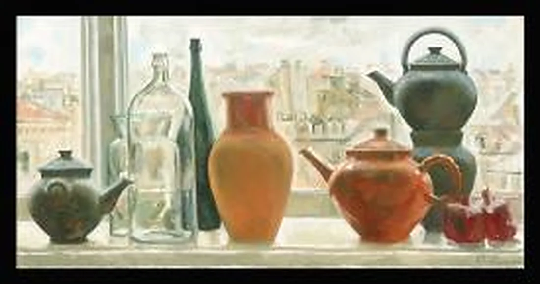 Still Life in the Window by Olga Nikitaevna Fomina (b. 1977)