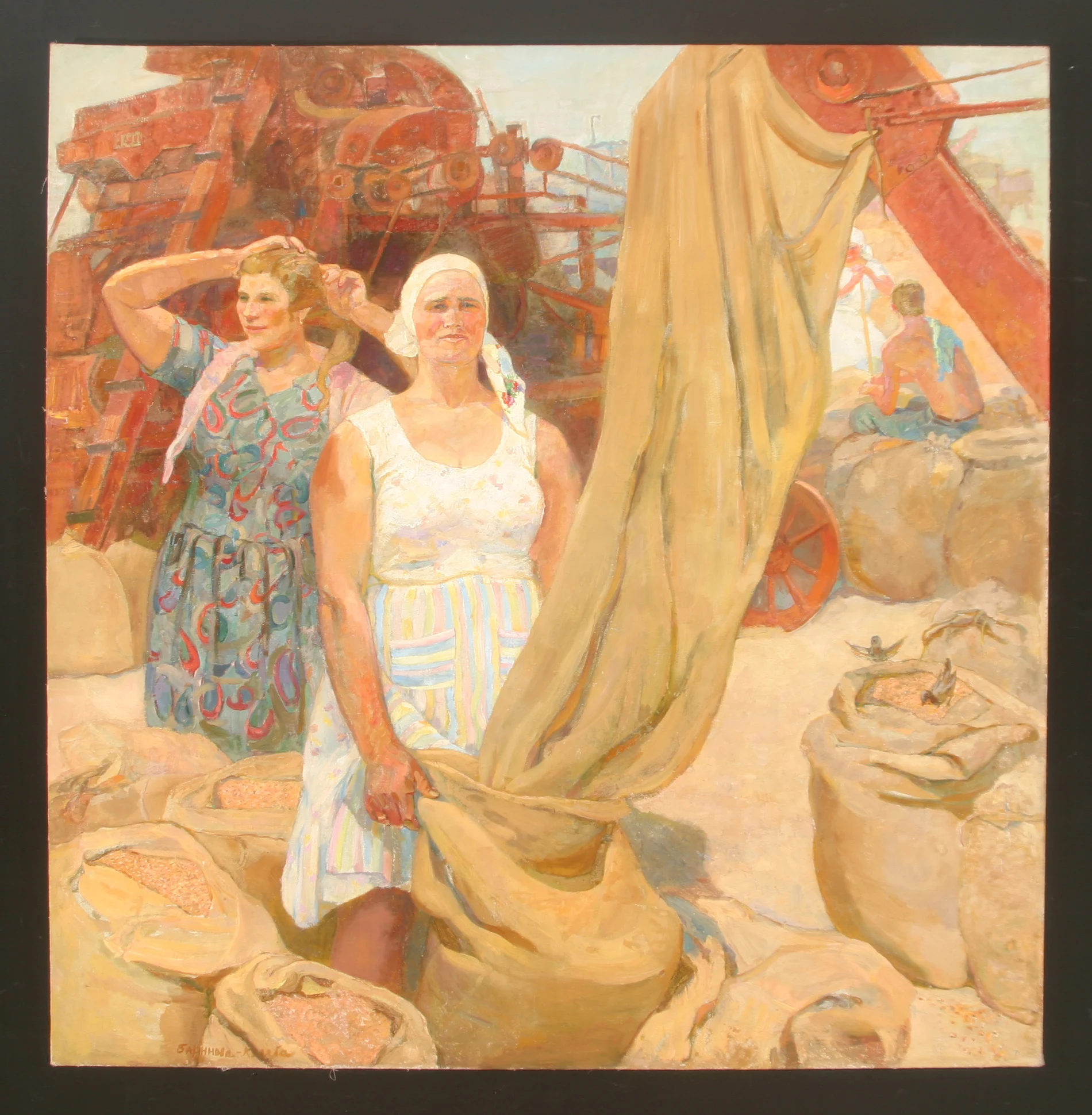Hard-working Women by Vera Ivanovna Barinova-Kuleba (b. 1938)