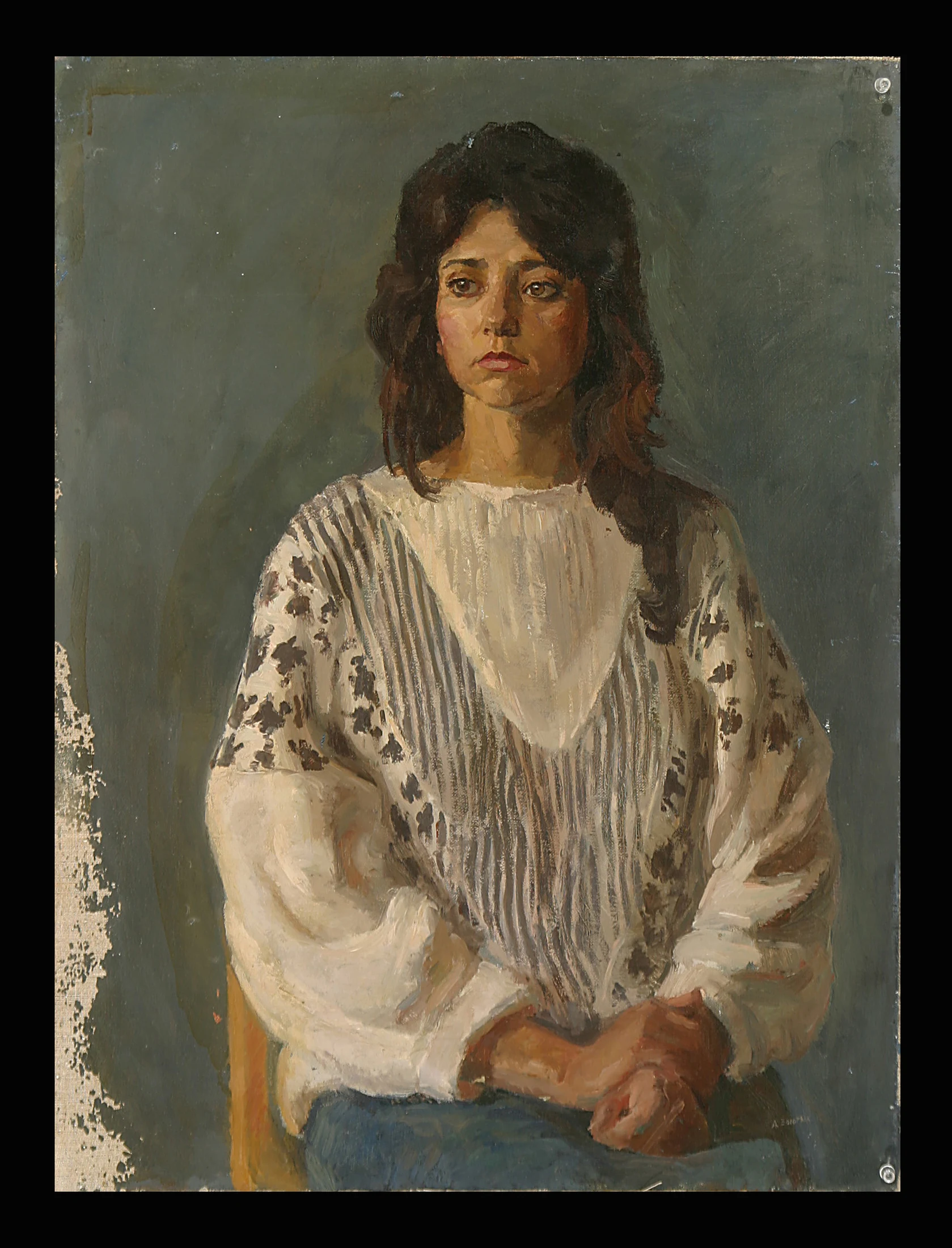 Portrait of a Girl by Alexander Sergeevich Zolotikh (b. 1960)