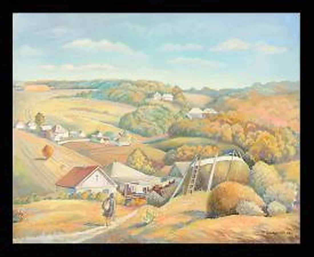 The Village Popasnoye by Gennadi Grigorevich Grishchenko (b. 1940)