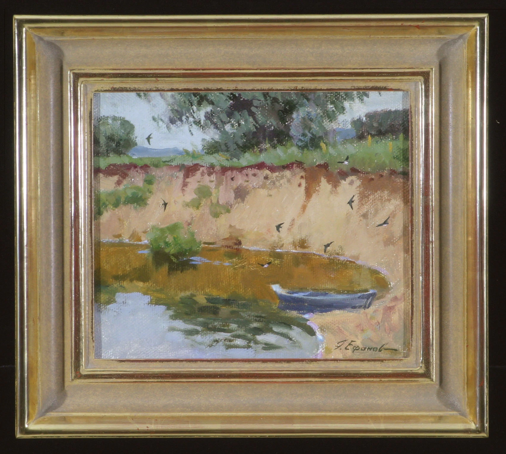 Steep Bank by Edouard Panteleimonovich Efanov (b. 1938)