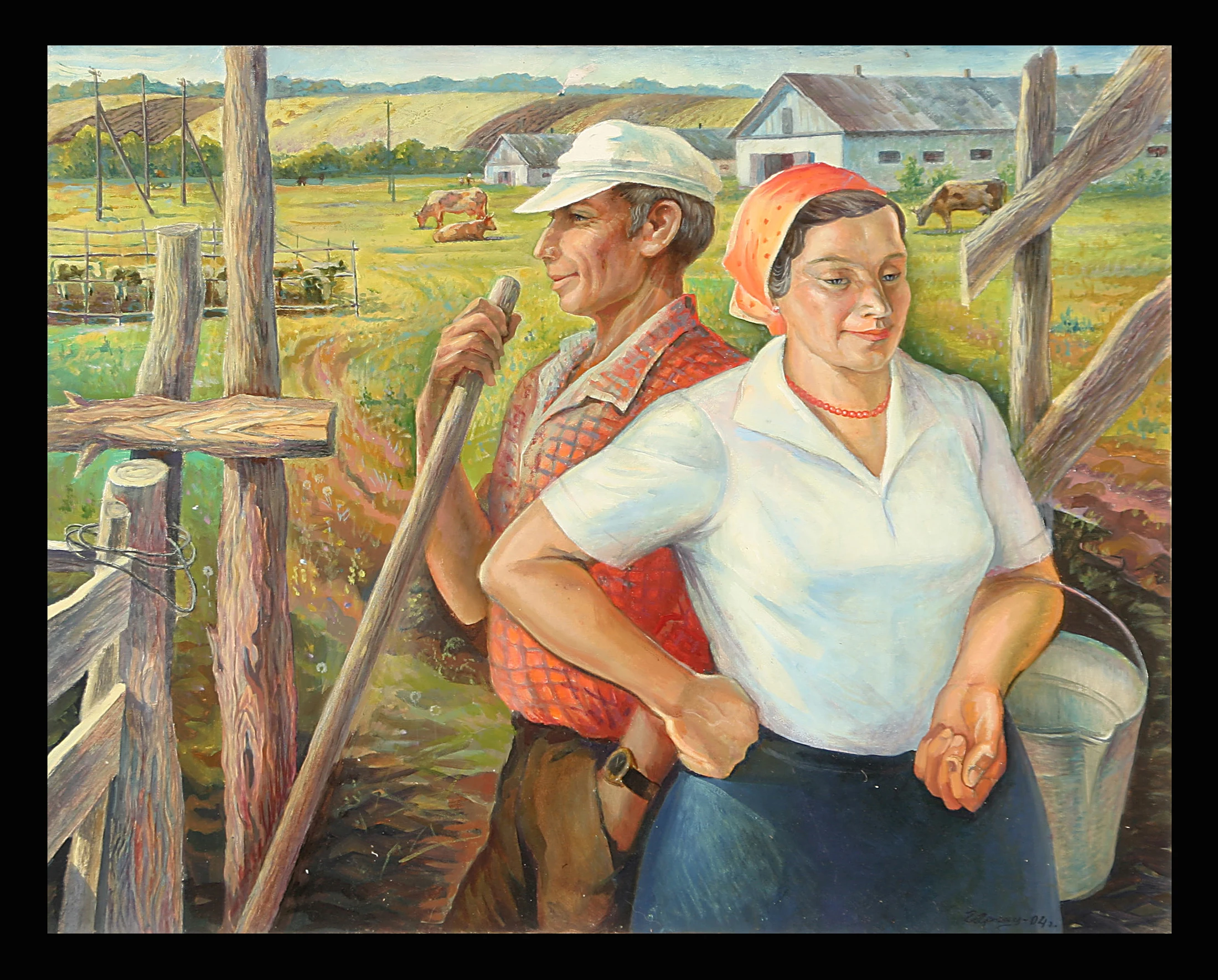 Lovers by Gennadi Grigorevich Grishchenko (b. 1940)