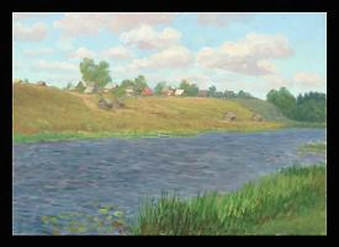 The River Msta by Alexander Mikhailovich Kurzanov (b. 1938)