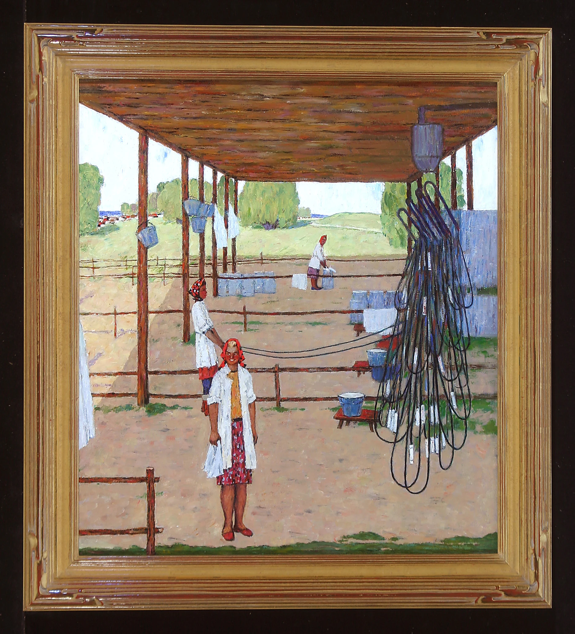 Dairy Farm by Zinovi Efimovich Popov (1924–1984)