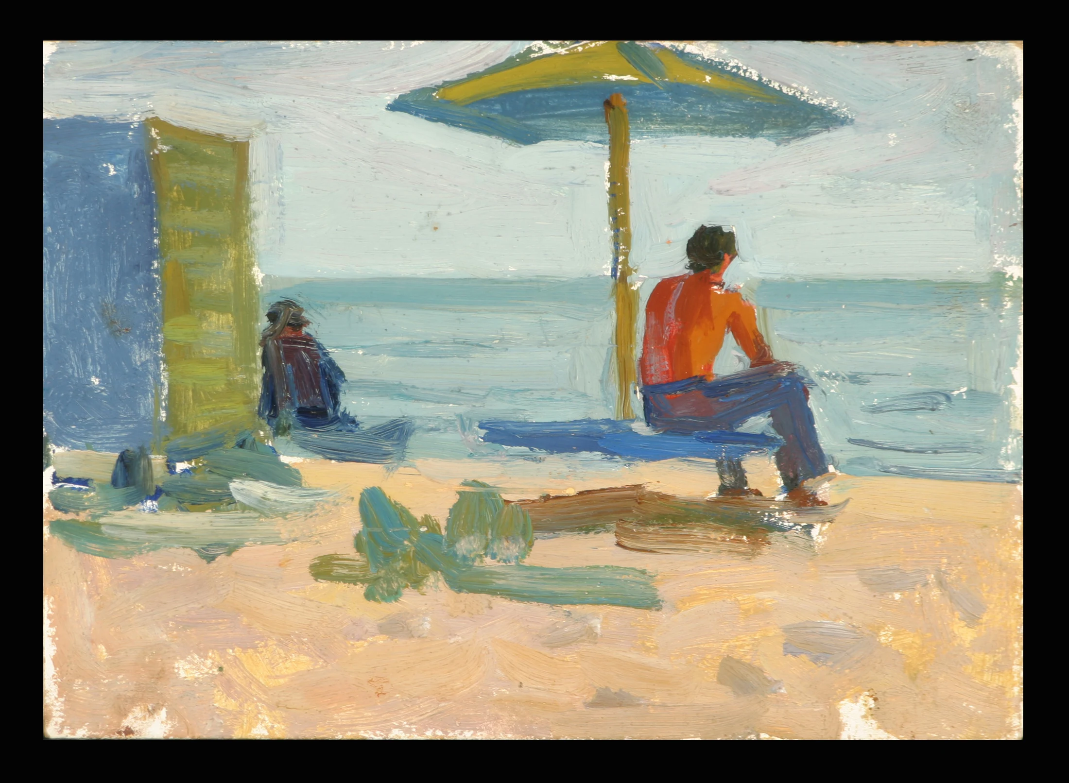 On the Beach by Vera Alexandrovna Vladislavleva (b. 1919)