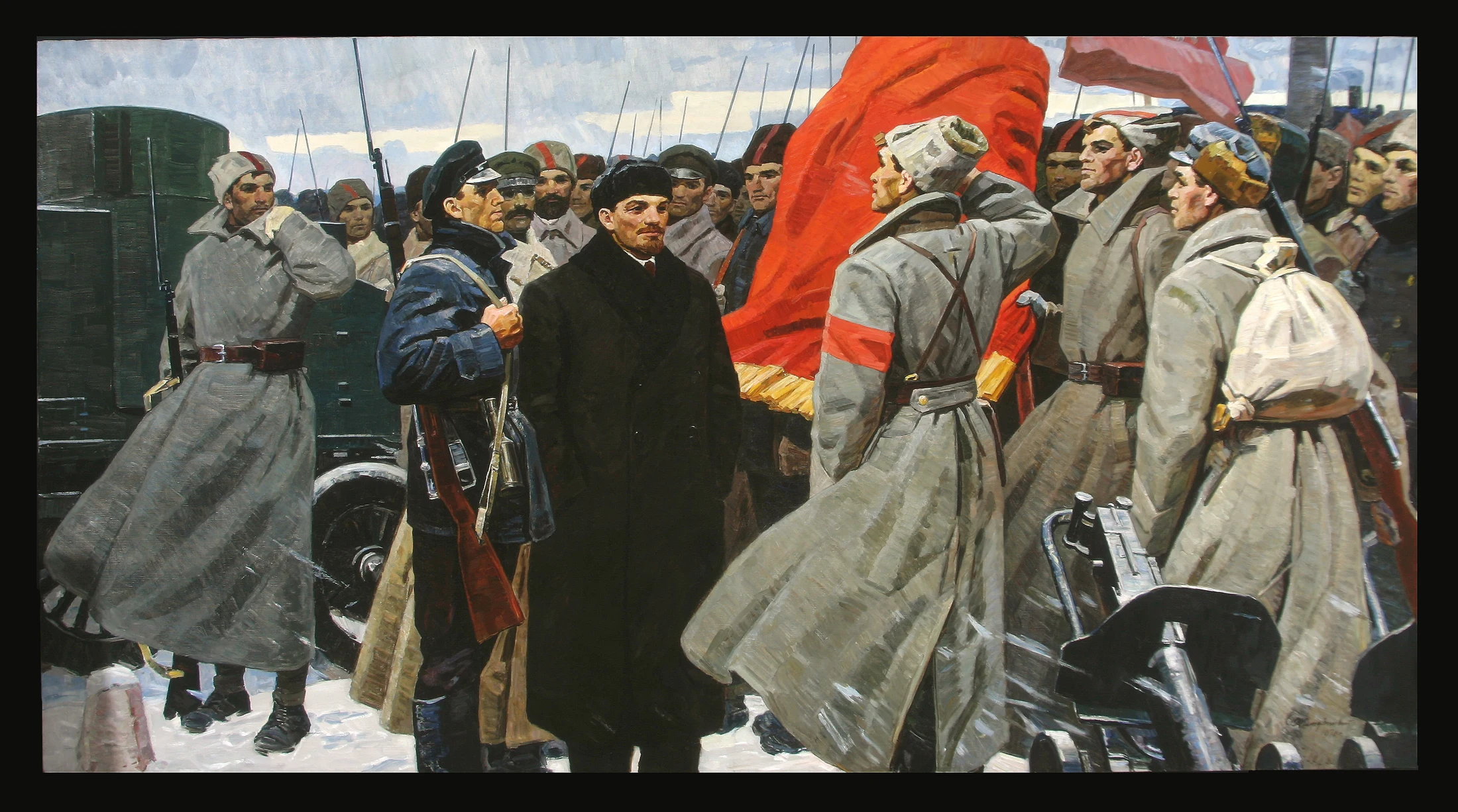 Farewell to the Russian Army by Yevgen Fedorovich Zherdzitsky (b. 1928)