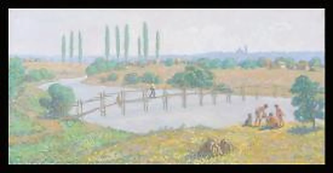 The Footbridge over the River Anna by Natalia Alexandrovna Khoduk (b. 1972)