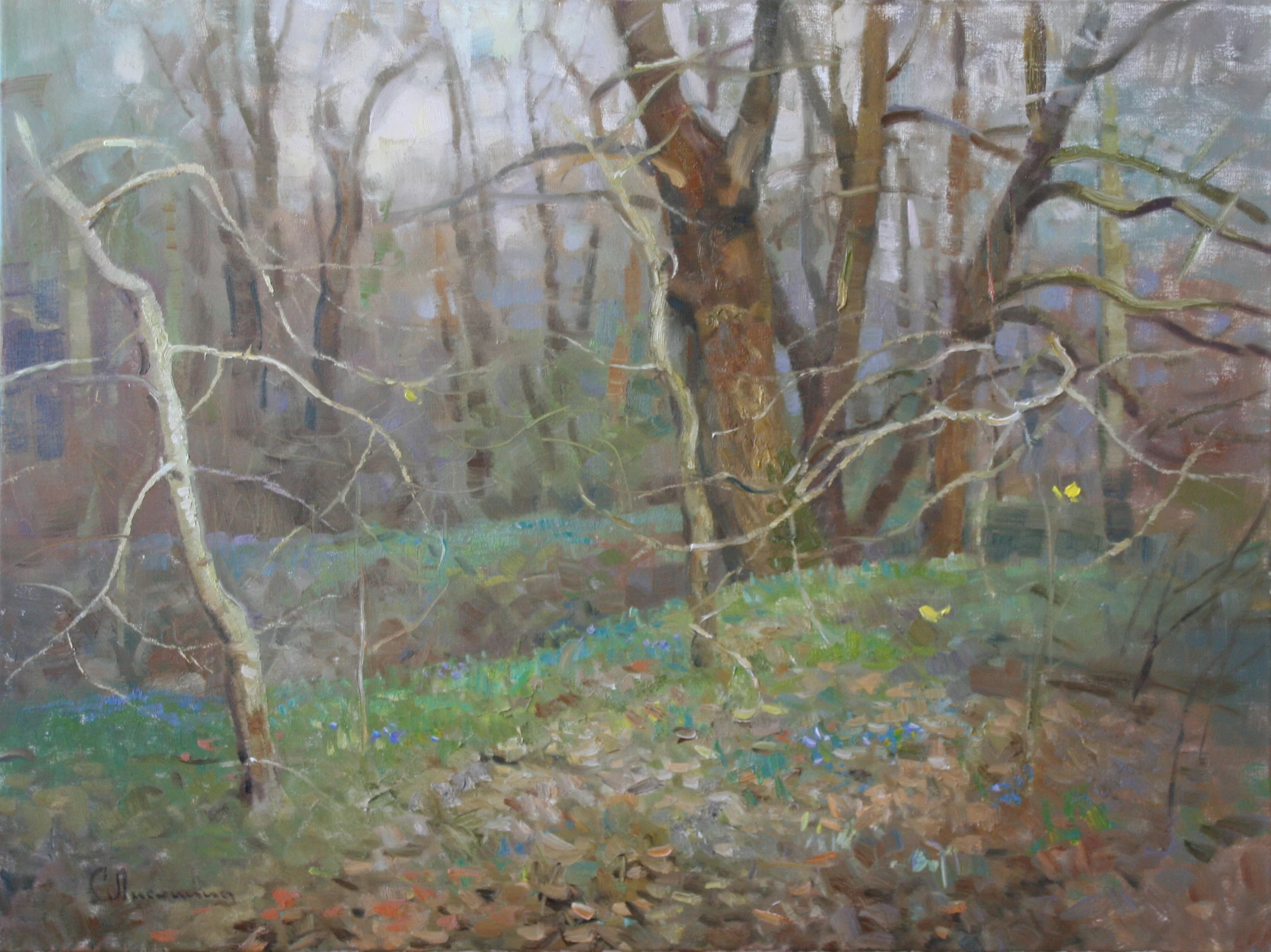 A Yellow Leaf by Svetlana S. Lisitsina (b. 1974)