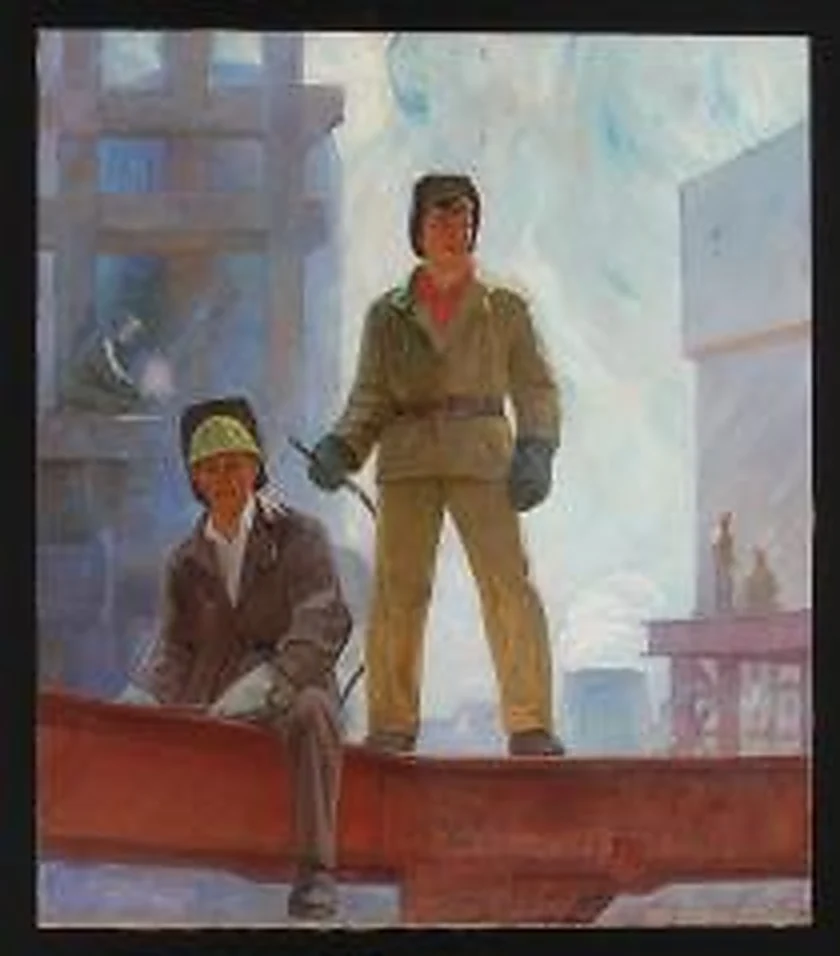 Highrise Builders by Pyotr Andreevich Melnikov (b. 1929)