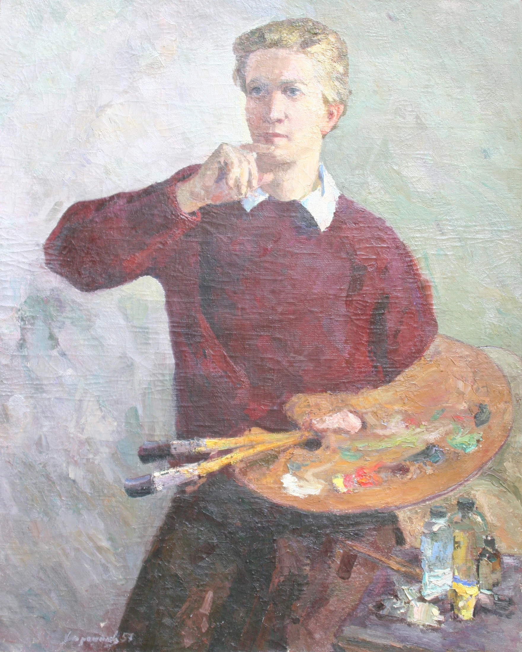 The Young Artist by Yevgeni Borisovich Khoroshilov (1930–1982)
