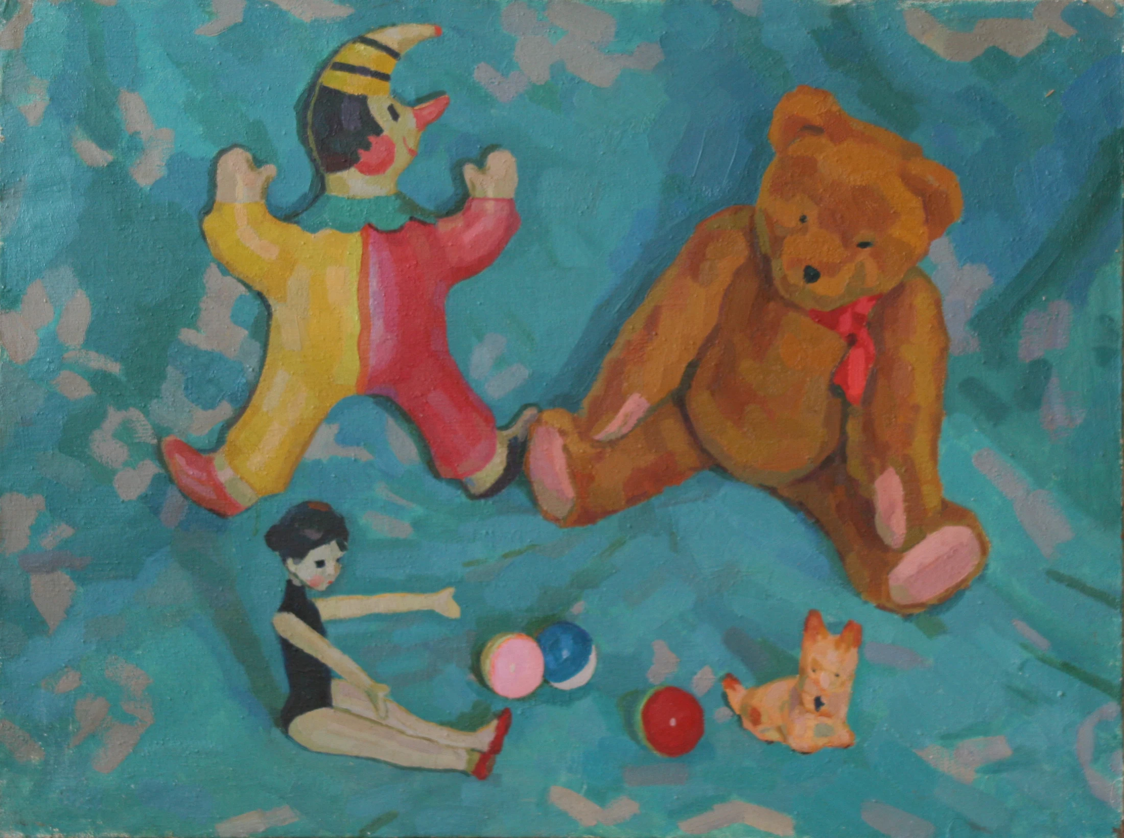 Still Life with Toys by Yuri Petrovich Dyakov (1929–2008)