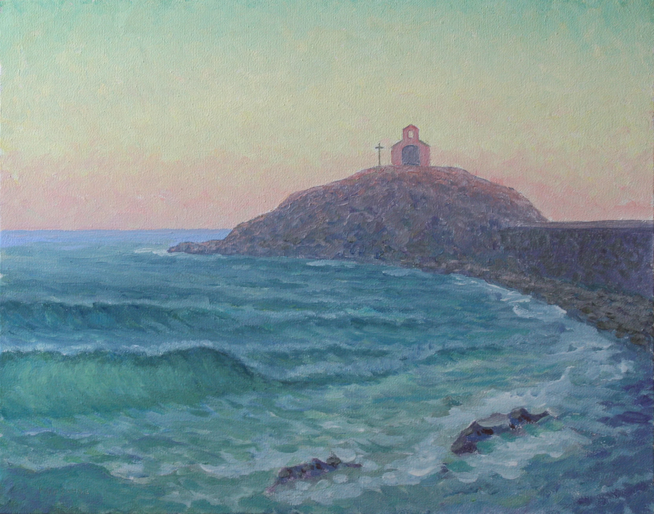 Kolliur. Mediterranean Sea. France by Alexander Mikhailovich Kurzanov (b. 1938)