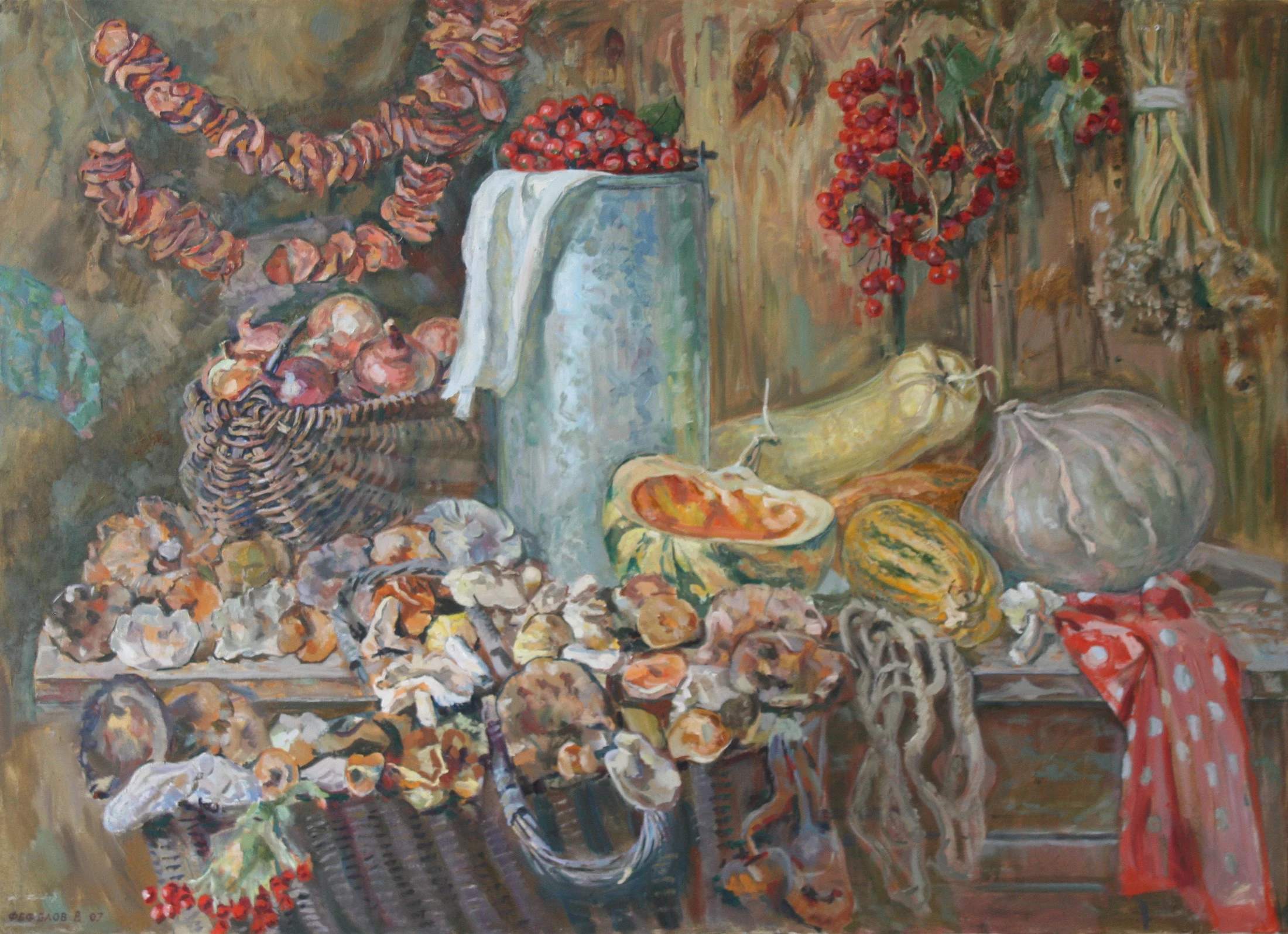 Autumn Still Life by Vladimir Dmitrievich Fefelov (b. 1939)