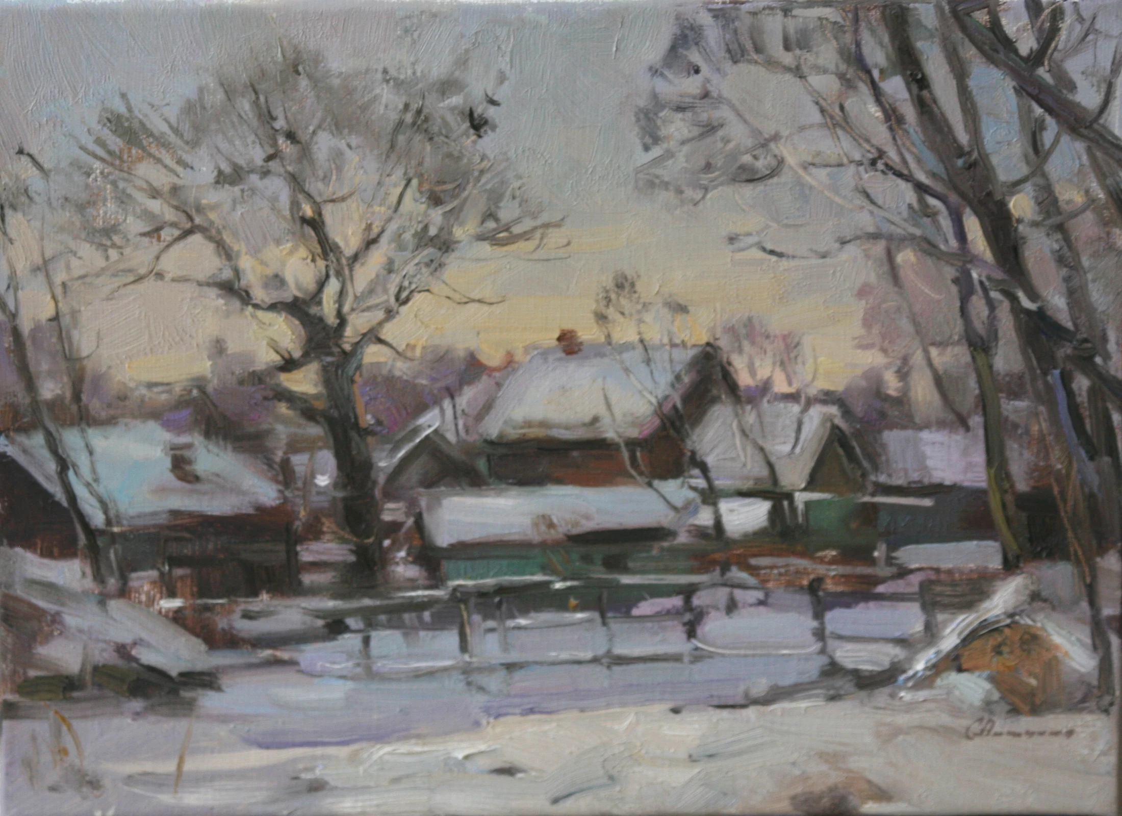 Winter Morning by Svetlana S. Lisitsina (b. 1974)