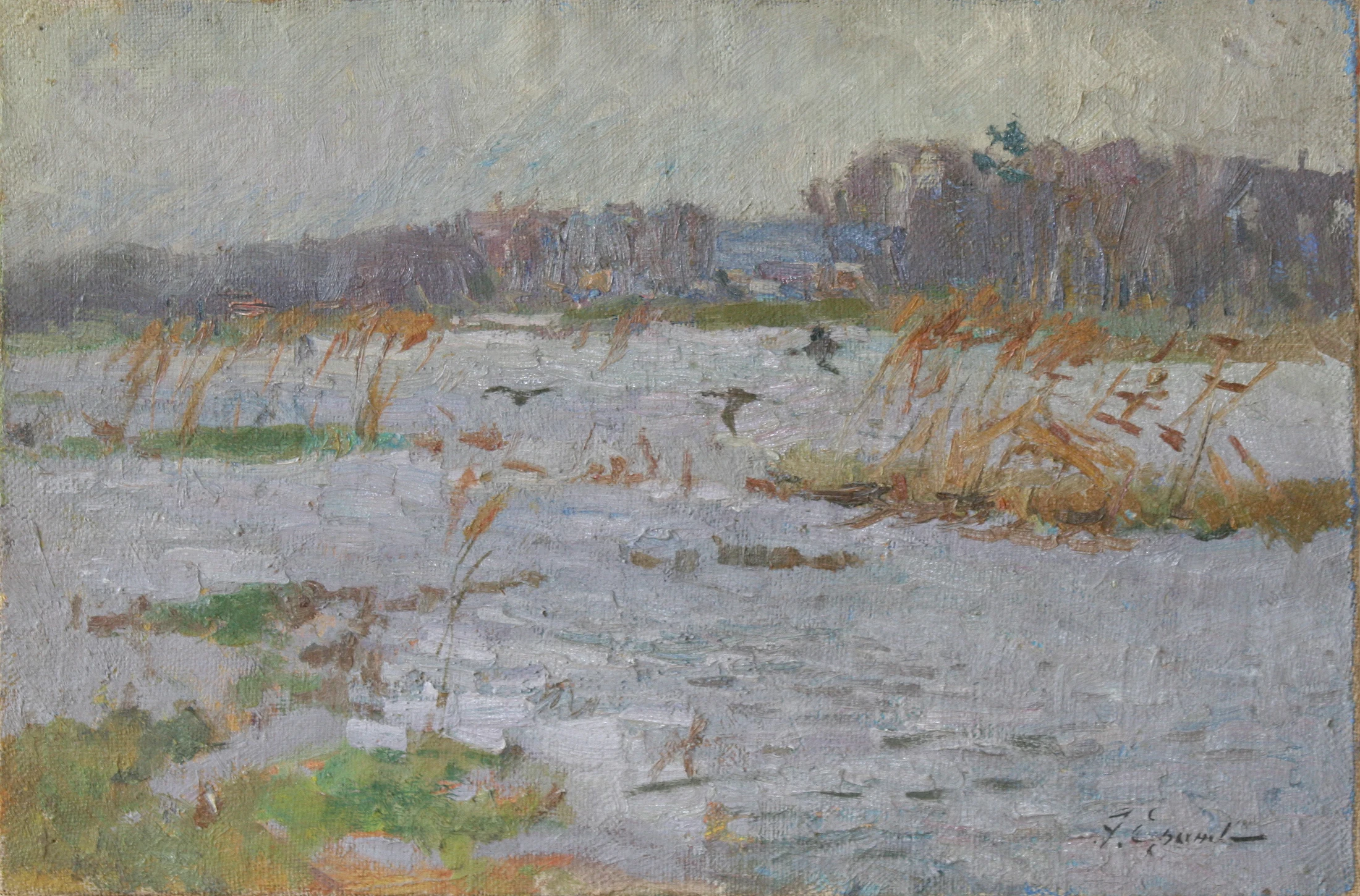 On the Lake by Edouard Panteleimonovich Efanov (b. 1938)