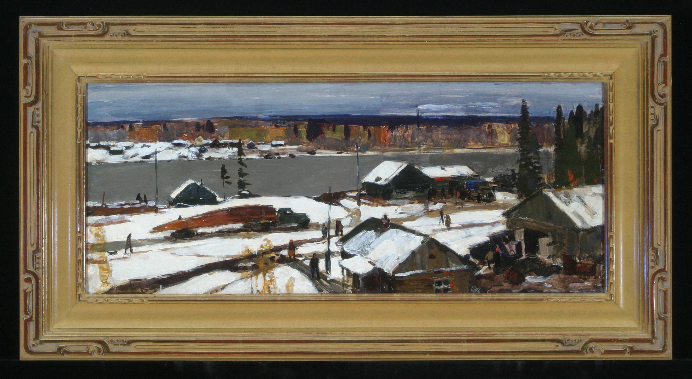 A Village in the Forest of Karelia by Nikolai Nikolaevich Galakhov (b. 1928)