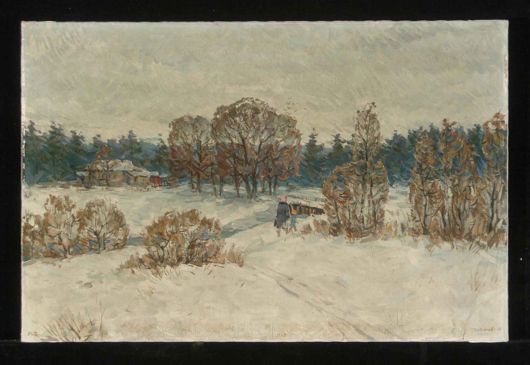 Winter by Yuri Pavlovich Novikov (b. 1937)