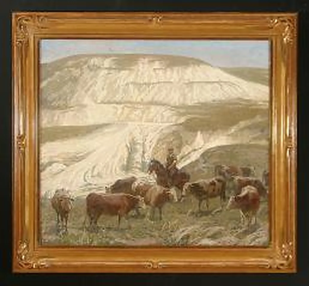 In the Steppes of Pridonie by Yuri Petrovich Sanin (1939–1997)